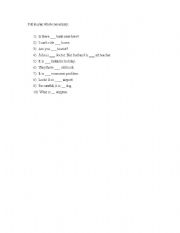 English Worksheet: articles