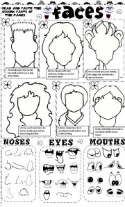 English Worksheet: faces