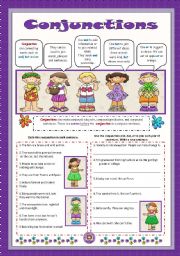 English Worksheet: Conjunctions