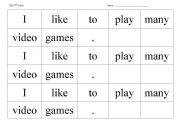 English Worksheet: Sentence Scramble Card Game and Worksheet (Fully Editable/Everything Included)