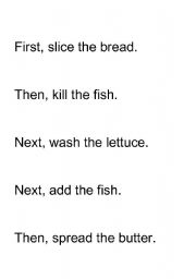 English Worksheet: Mr. Bean making  a sandwich.
