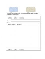 English Worksheet: Writing an email to complain