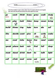 English Worksheet: maze 1 irregular verbs +key