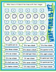 English Worksheet: What time is it?