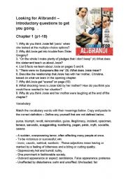 English Worksheet: Looking for Alibrandi - Introductory Questions