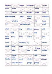 English worksheet: BINGO (house)