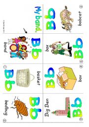 English Worksheet: ABC mini-books Bb and Cc: Colour, B & W and blank books (6 pages plus suggestions for use)