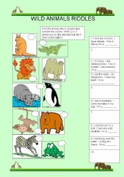 WILD ANIMALS RIDDLES