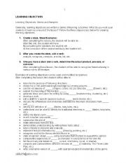 English worksheet: lesson plan