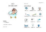 English Worksheet: Unit 5 - Lets Take a Bath