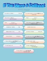 English Worksheet: 2nd conditional with Katy Melua�s If You Were a Sailboat