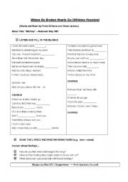 English Worksheet: Where do Broken Hearts Go