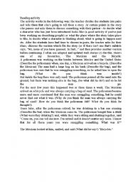 English Worksheet: Reading activity