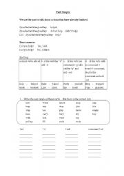 English Worksheet: Regular Past Simple Spelling practice