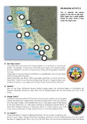 English Worksheet: CALIFORNIA - GOLDEN STATE ADVENTURES 2-3