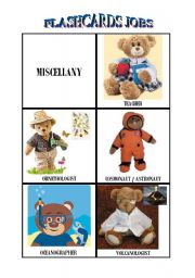 English Worksheet: flashcards jobs : miscellany