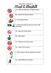 Must & Mustn´t Obligation and prohibition