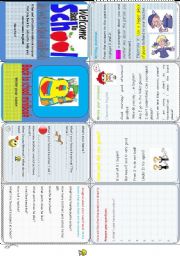 English Worksheet: My back to school minibook
