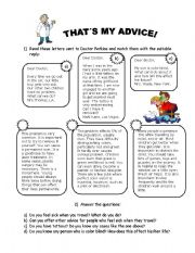 English Worksheet: That is my advice!