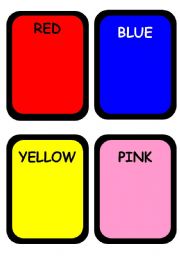 English Worksheet: colours flashcards
