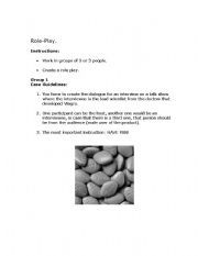 English Worksheet: Role plays