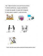 English worksheet: Business Activities