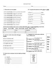 English Worksheet: TEST: much/many, a little/ a few. countable and uncountable nouns