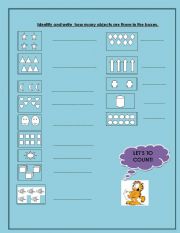 English worksheet: Count and write numbers