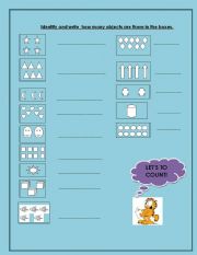 English Worksheet: Count and write numbers