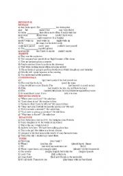 English Worksheet: grammar revision r