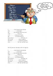 English Worksheet: Complete using 