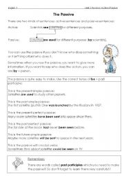 English Worksheet: Active- Passive Grammar Rules