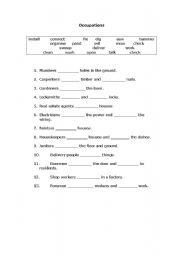 English worksheet: Occupations