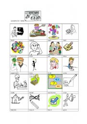 classroom verbs