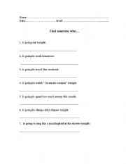 English Worksheet: Find 