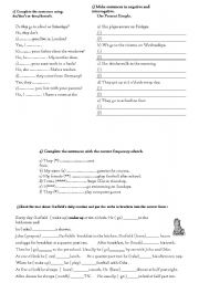 English Worksheet: present simple .adv of frequency