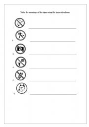 English Worksheet: Imperative form