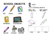 English worksheet: SCHOOL OBJECTS