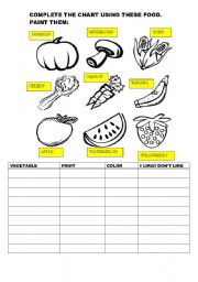 English Worksheet: VEGETABLE OR FRUIT?