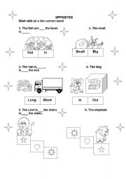 English Worksheet: opposites 