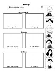 English Worksheet: Family