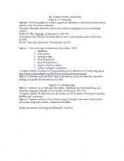 English Worksheet: story planning