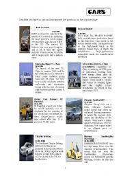 English Worksheet: Cars - Reading Exercise