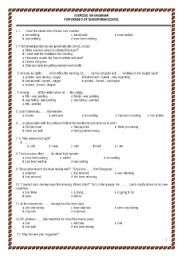 English Worksheet: Grammar Exercise