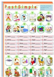 English Worksheet: past simple-irregular verbs