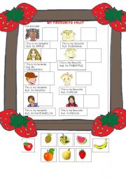 English Worksheet: MY FAVOURITE FRUIT