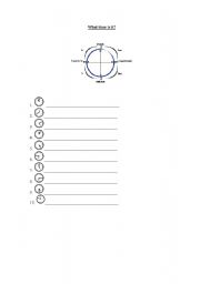 English Worksheet: what time is it?