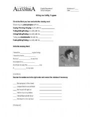 English Worksheet: Killing me softly, Fugees