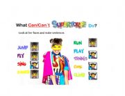 English Worksheet: What CAN/CANT 