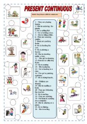 English Worksheet: Present Continuous